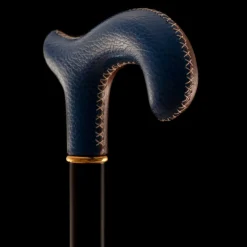 Bastone da passeggio ergonomico con impugnatura in pelle