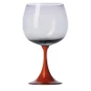Bicchiere a stelo Burlesque Coral & Gray di Stefano Marcato
