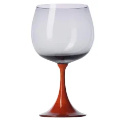 Bicchiere a stelo Burlesque Coral & Gray di Stefano Marcato