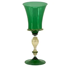 Bicchiere a stelo verde Tipetto #1