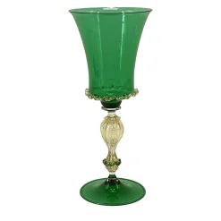 Bicchiere a stelo verde Tipetto #1