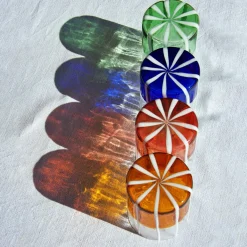 Bicchiere Arancione e trasparente Mezzo e Mezzo