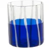 Bicchiere blu e trasparente Mezzo e Mezzo
