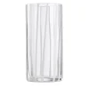 Bicchiere Highball in vetro Murano Cyrcus Striped Bianco e Trasparente
