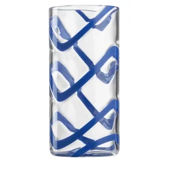 Bicchiere Highball in vetro Murano Cyrcus Esse Blu e Trasparente