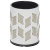 Bino Cestino bianco con motivo Cancun beige