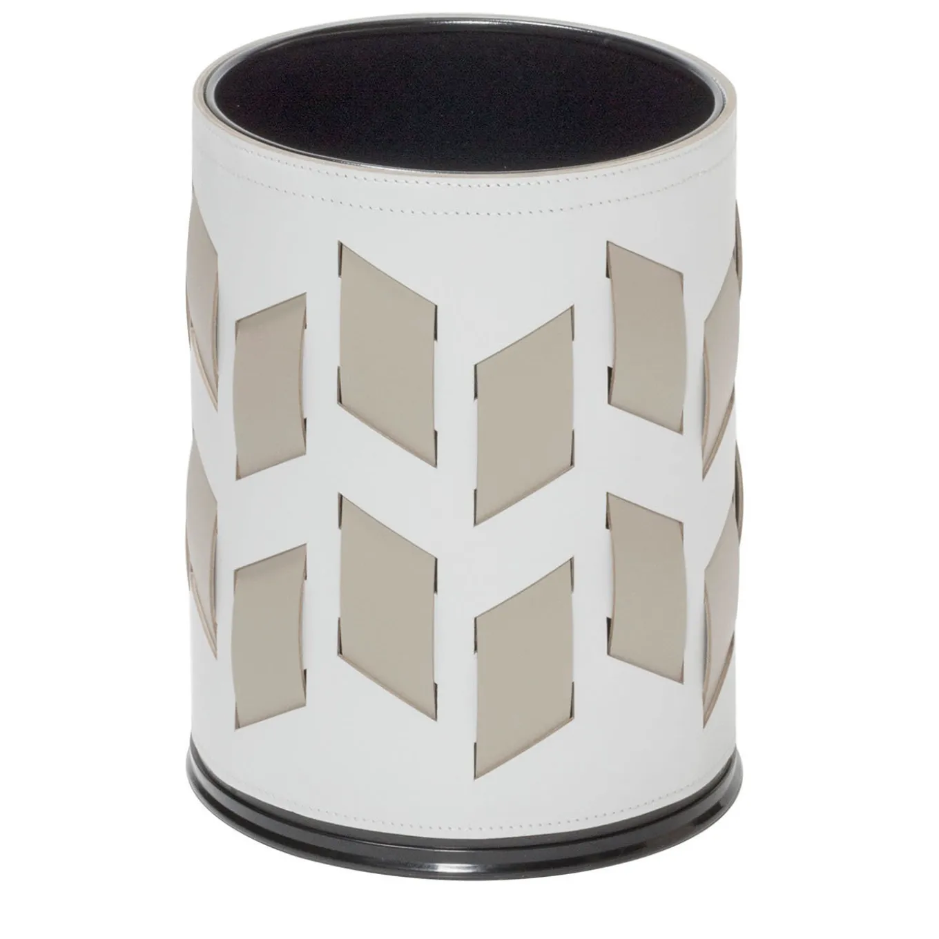 Bino Cestino bianco con motivo Cancun beige