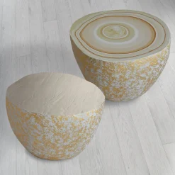 BonBon Tavolino irregolare dorato e beige #2