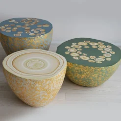 BonBon Tavolino irregolare dorato e verde #2