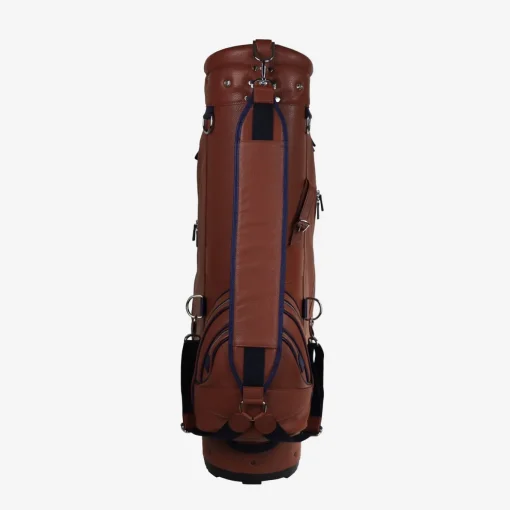 Borsa da golf Imperiale in pelle marrone e blu