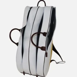 Borsa da tennis bianca e marrone