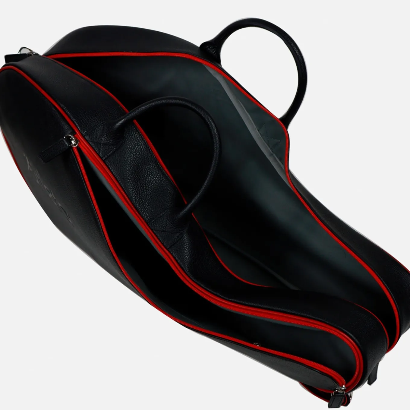 Borsa da tennis rossa e nera