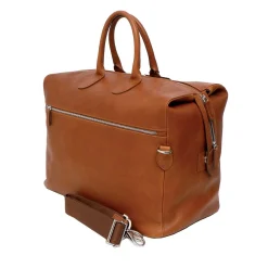 Borsa da viaggio in pelle marrone