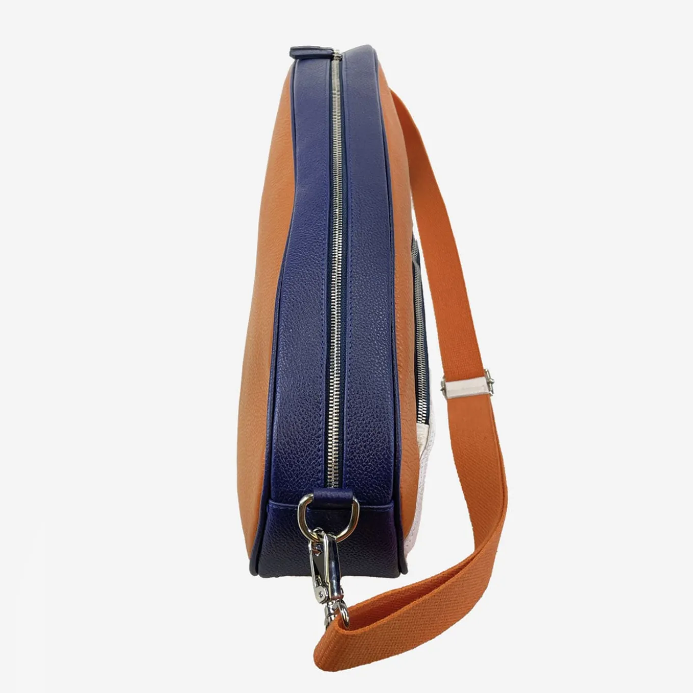 Borsa in Pelle per Paddle e Pickleball Bianco, Arancione e Blu