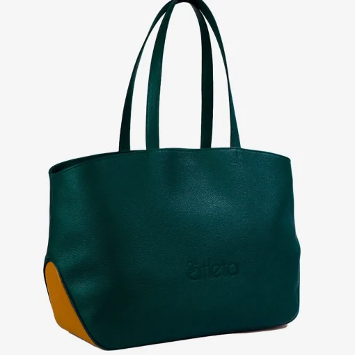 Borsa Shopper France Slam Verde e Arancione