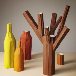 Bottiglia Decorativa Fide Corteccia C10/Terracotta Scura