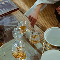 Bottiglia Decorativa Grecale in Cristallo