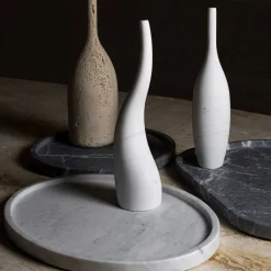 Bottiglia Decorativa in Travertino Noce