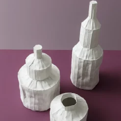 Bottiglia Fide Corteccia in Ceramica Bianca