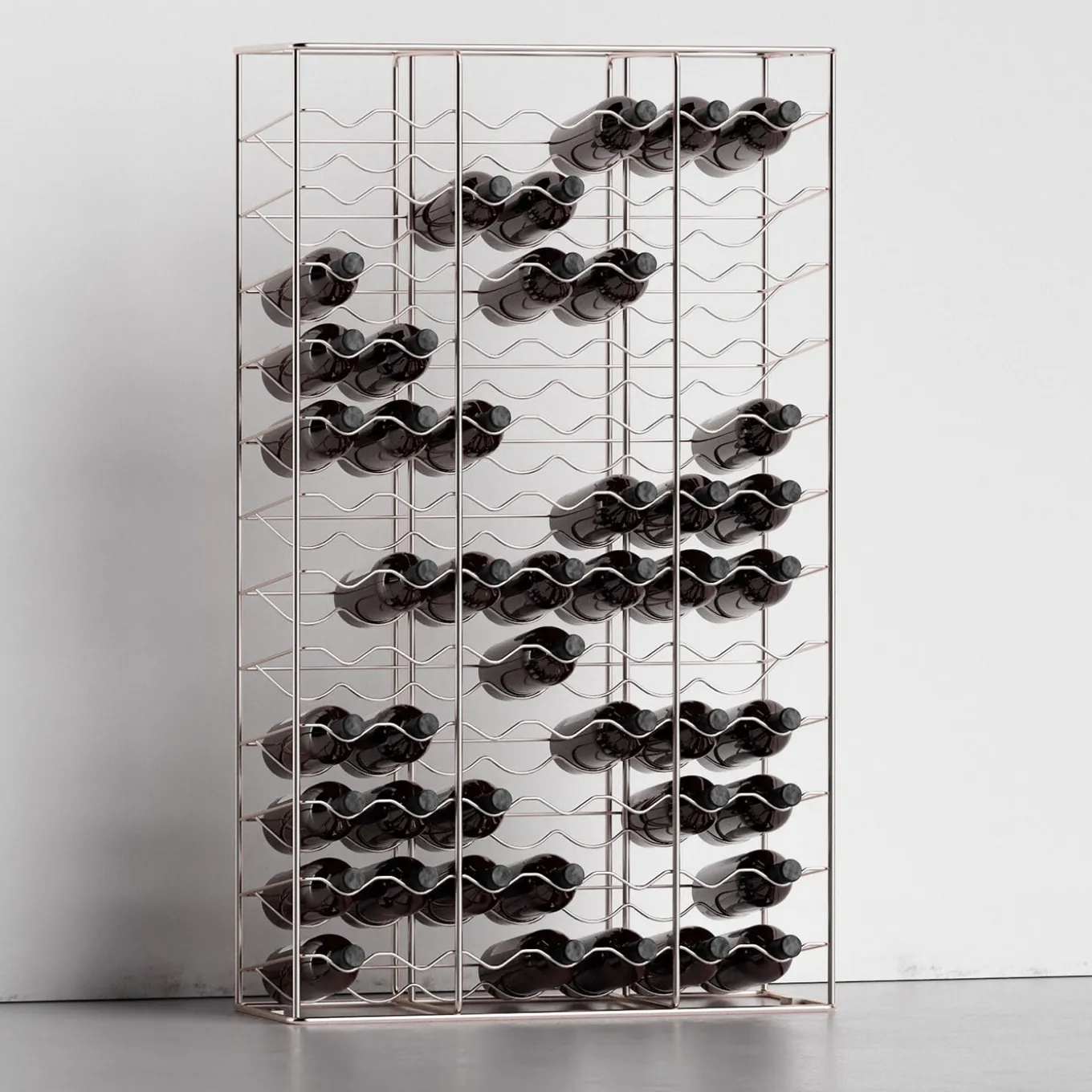 Bottillaria Rainbow, scaffale per vini da 84 bottiglie in metallo