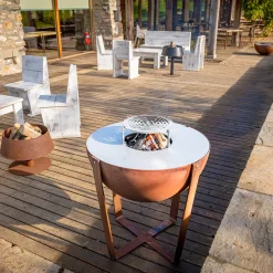 BQ154 Iris barbecue in ferro a semisfera