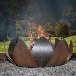 BR121 Braciere Ninfea in Acciaio Corten