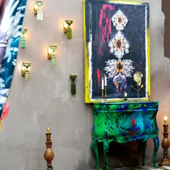 Broché Zebrata con cornice Arte tessile d'epoca