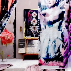 Broché Zebrata con cornice Arte tessile d'epoca