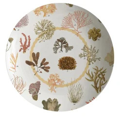 Cabinet De Curiosités Piatto fondo in porcellana con coralli