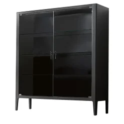 Cabinet Domino a 2 ante in noce antracite