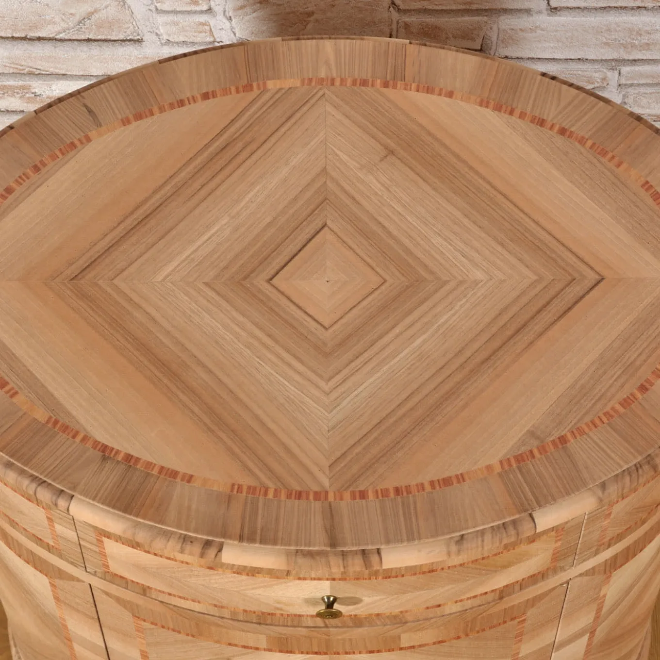 Cabinet ovale intarsiato in stile veneziano Venezia '700 Luigi XV
