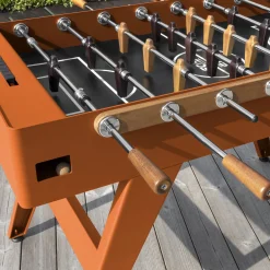 Calciobalilla Boss in legno Iroko arancione