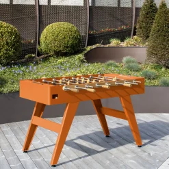 Calciobalilla Boss in legno Iroko arancione