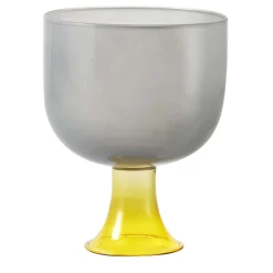 Calice Cuppino giallo e grigio di Aldo Cibic
