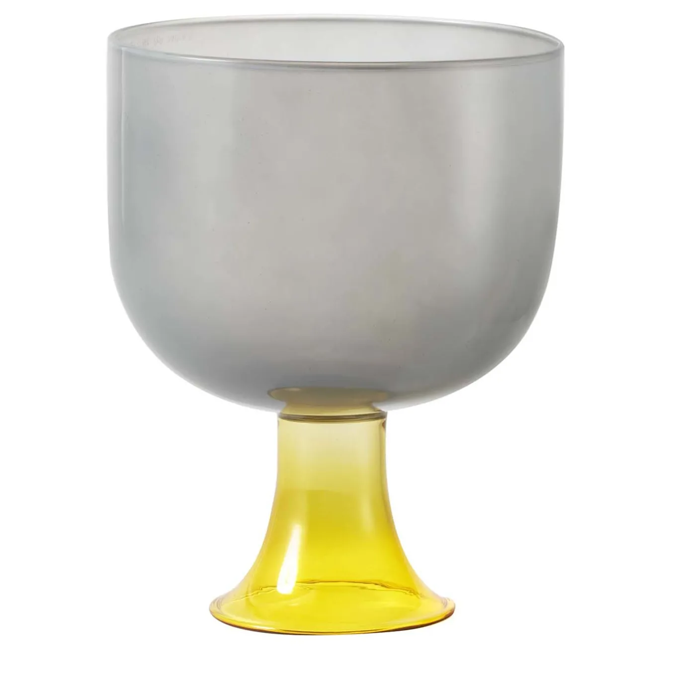 Calice Cuppino giallo e grigio di Aldo Cibic