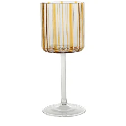Calice da vino ambrato a righe