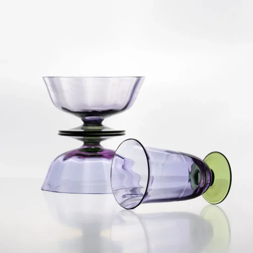 Calice da vino Pesco Verde Purple Twisted