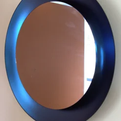 Calliope Specchio da parete blu smerigliato
