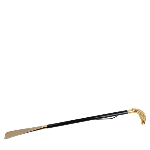 Calzascarpe in Marmo Dorato Aquila con Anelli in Ottone