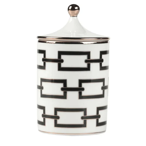 Candela Catene Nero con coperchio di Gio Ponti
