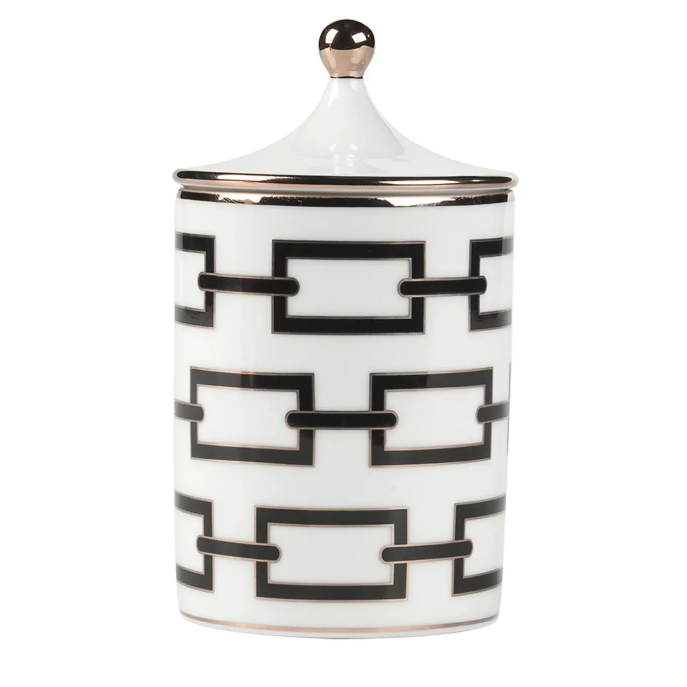 Candela Catene Nero con coperchio di Gio Ponti