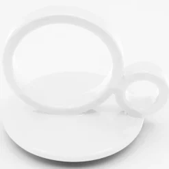 Candela Cup Aria in ceramica bianca