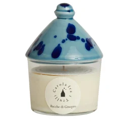 Candela profumata Bacche di Ginepro con coperchio in ceramica