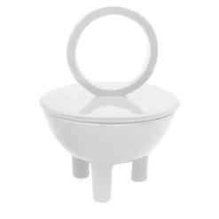 Candela Wok Aria in ceramica bianca