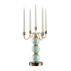 CANDELABRO A FARFALLA 5 BRACCI - AZZURRO