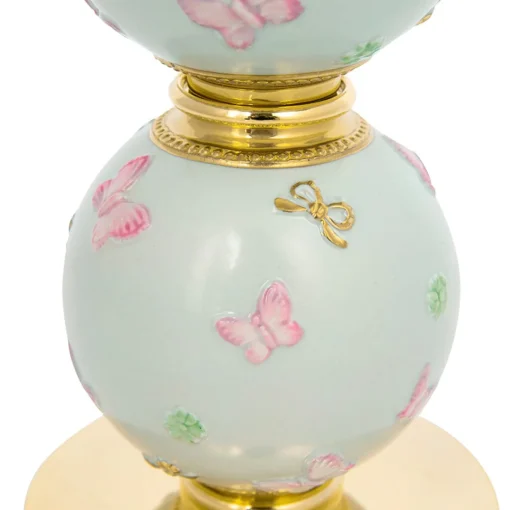 CANDELABRO A FARFALLA 5 BRACCI - AZZURRO