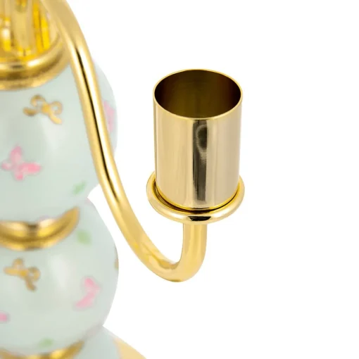 CANDELABRO A FARFALLA 5 BRACCI - AZZURRO