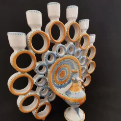 Candelabro Peacock Honey e Azure