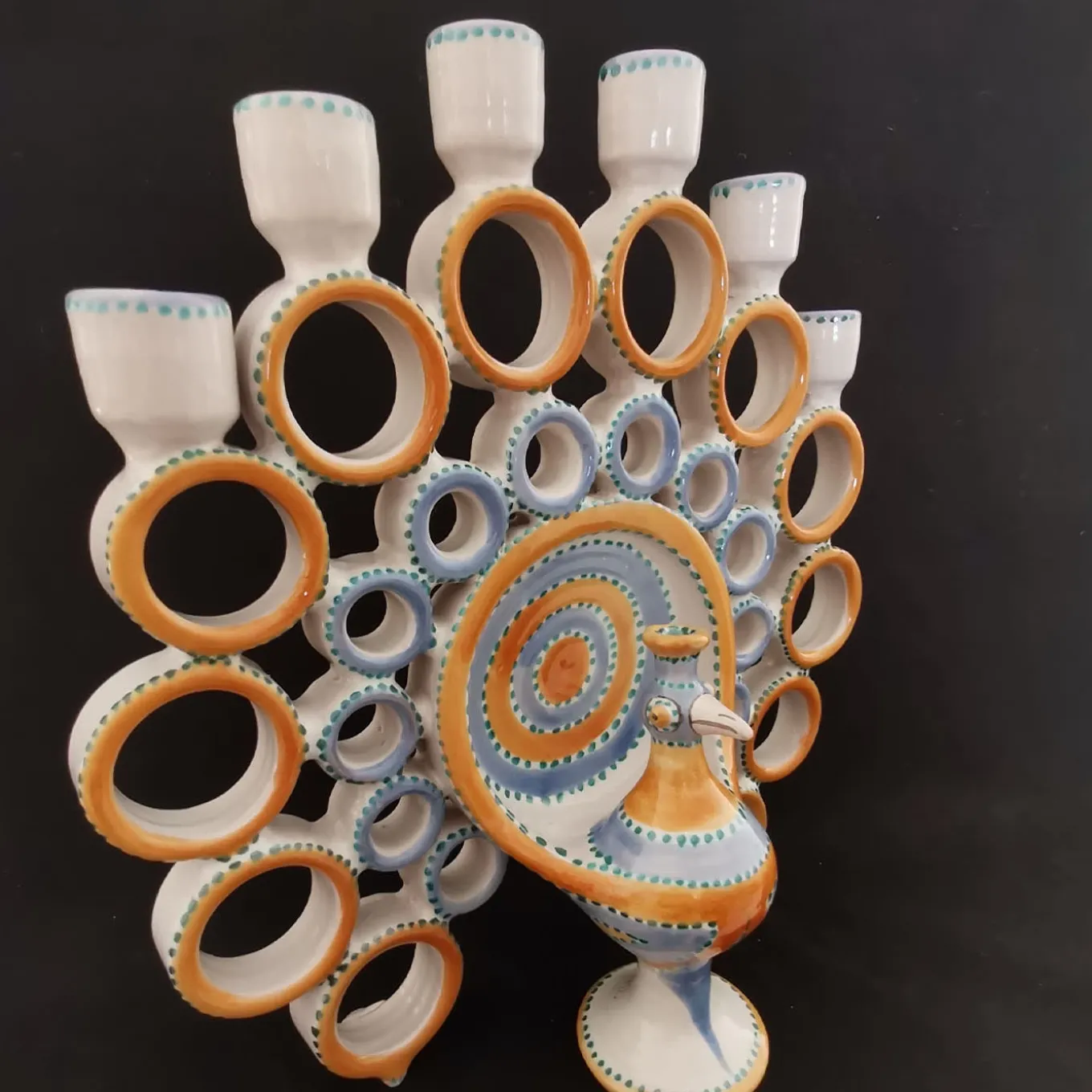 Candelabro Peacock Honey e Azure