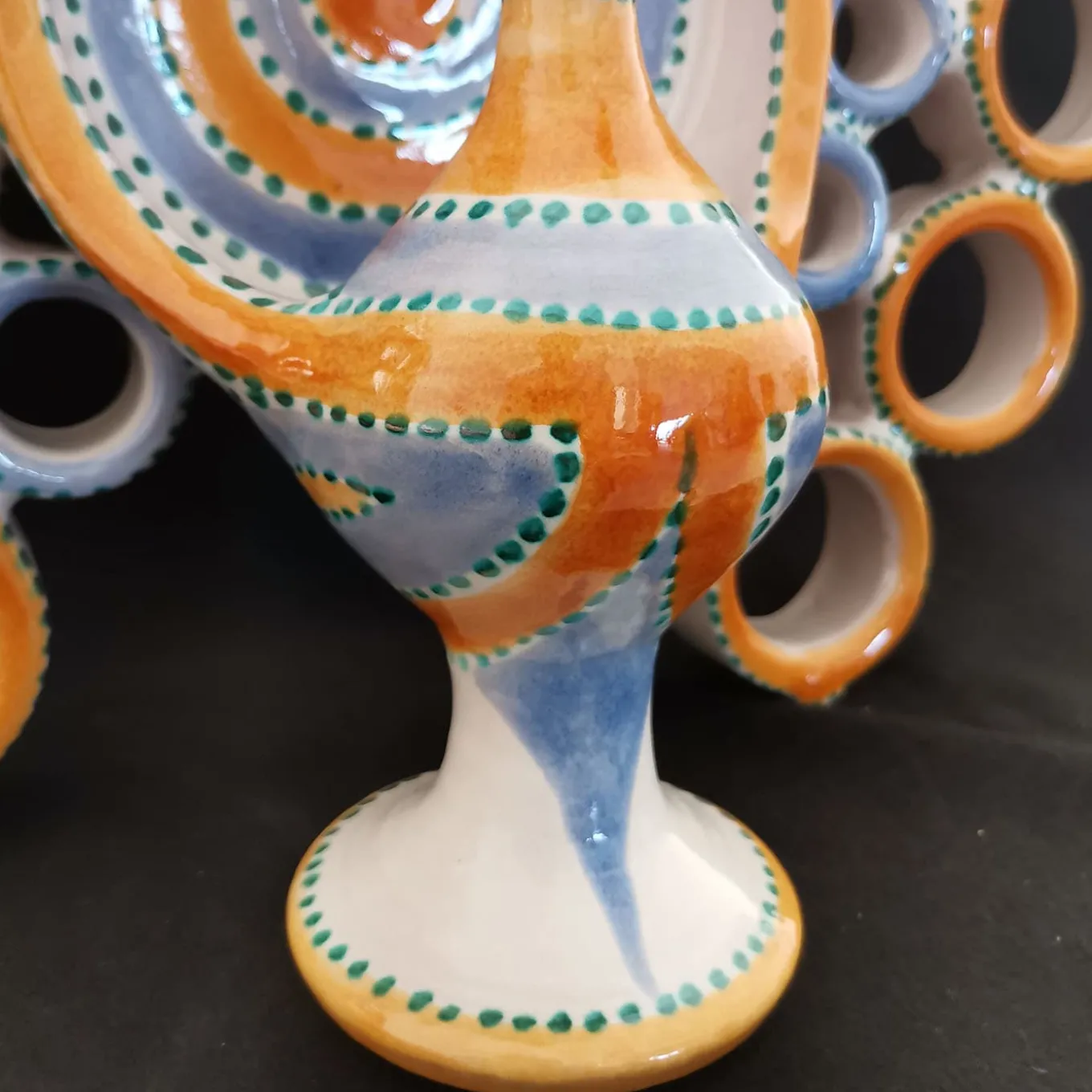 Candelabro Peacock Honey e Azure